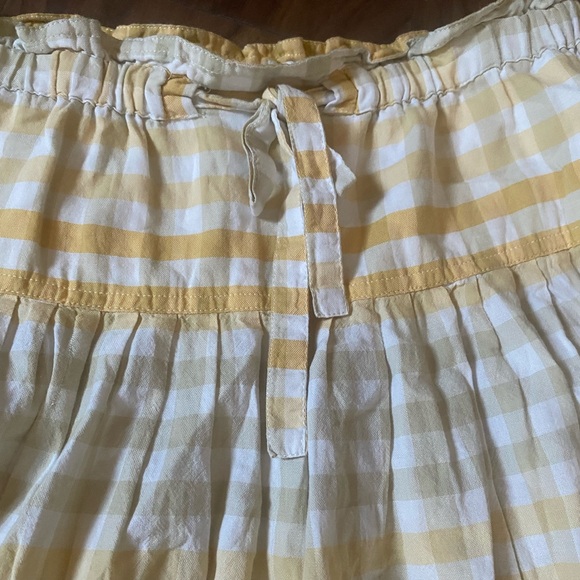 Madewell Tie-Front Paperbag Midi Skirt Size Small Ombré Gingham 100% Cotton - Picture 2 of 6